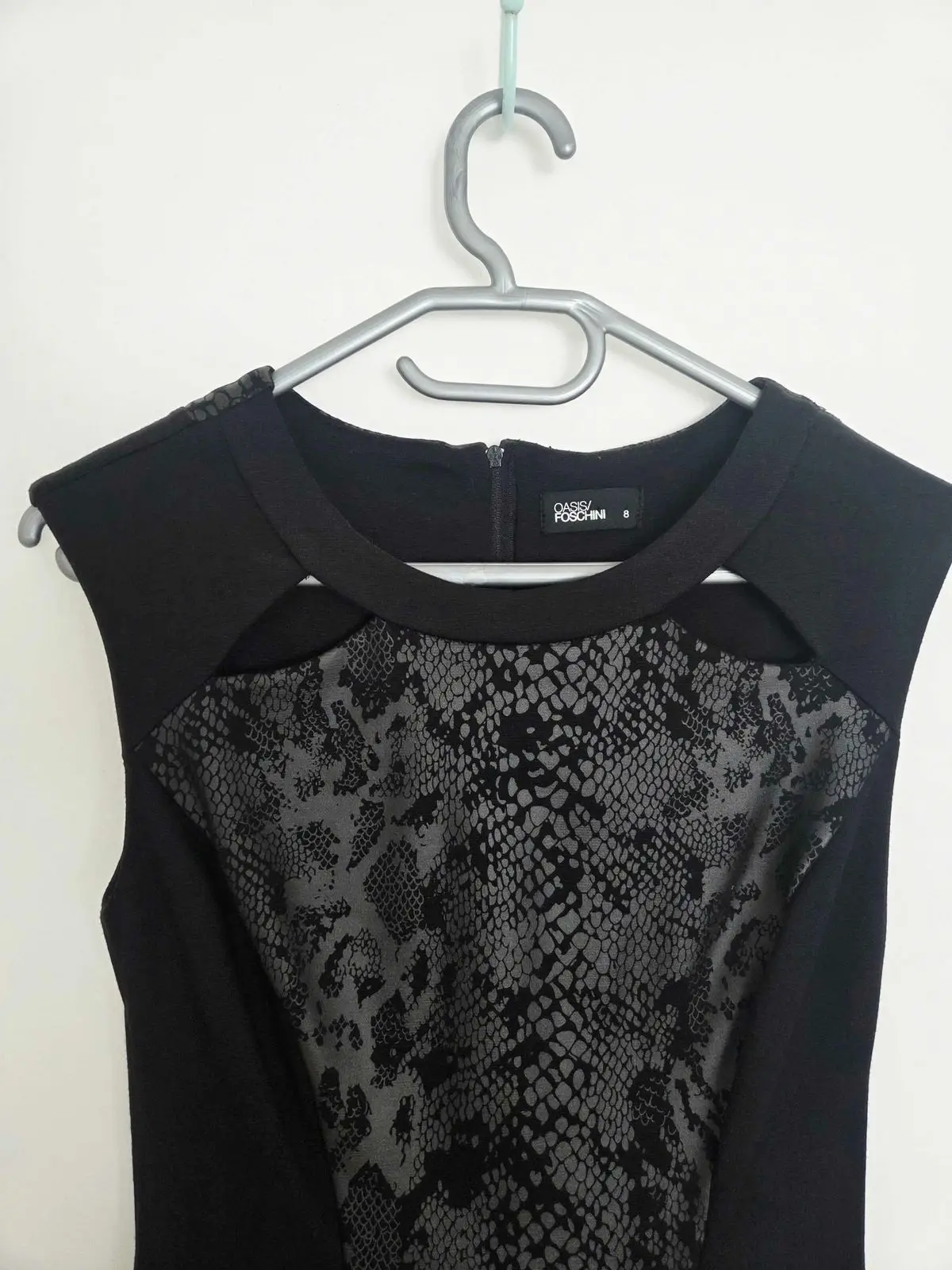 Foschini Black Snakeskin Print Panel Dress