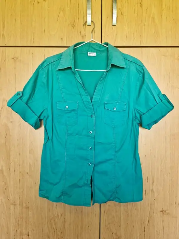 Kelso casual Short sleeve green button shirt