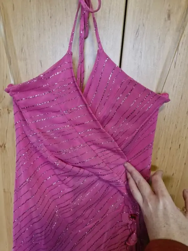 Pink evening cocktail dress