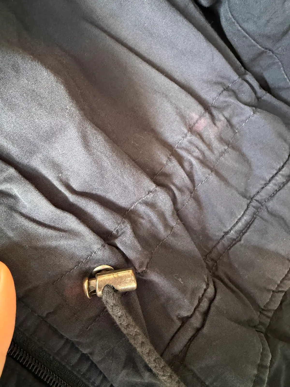 Thick winter jacket - with lined hood.