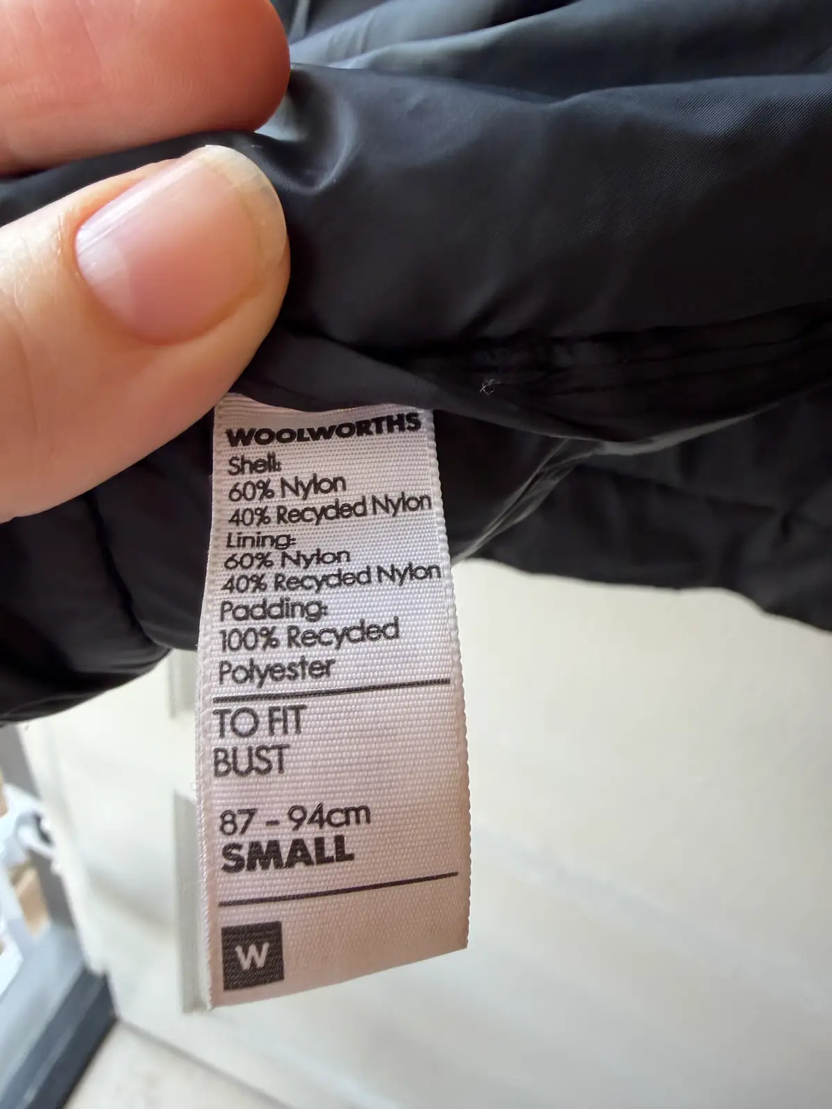 Black winter puffer jacket