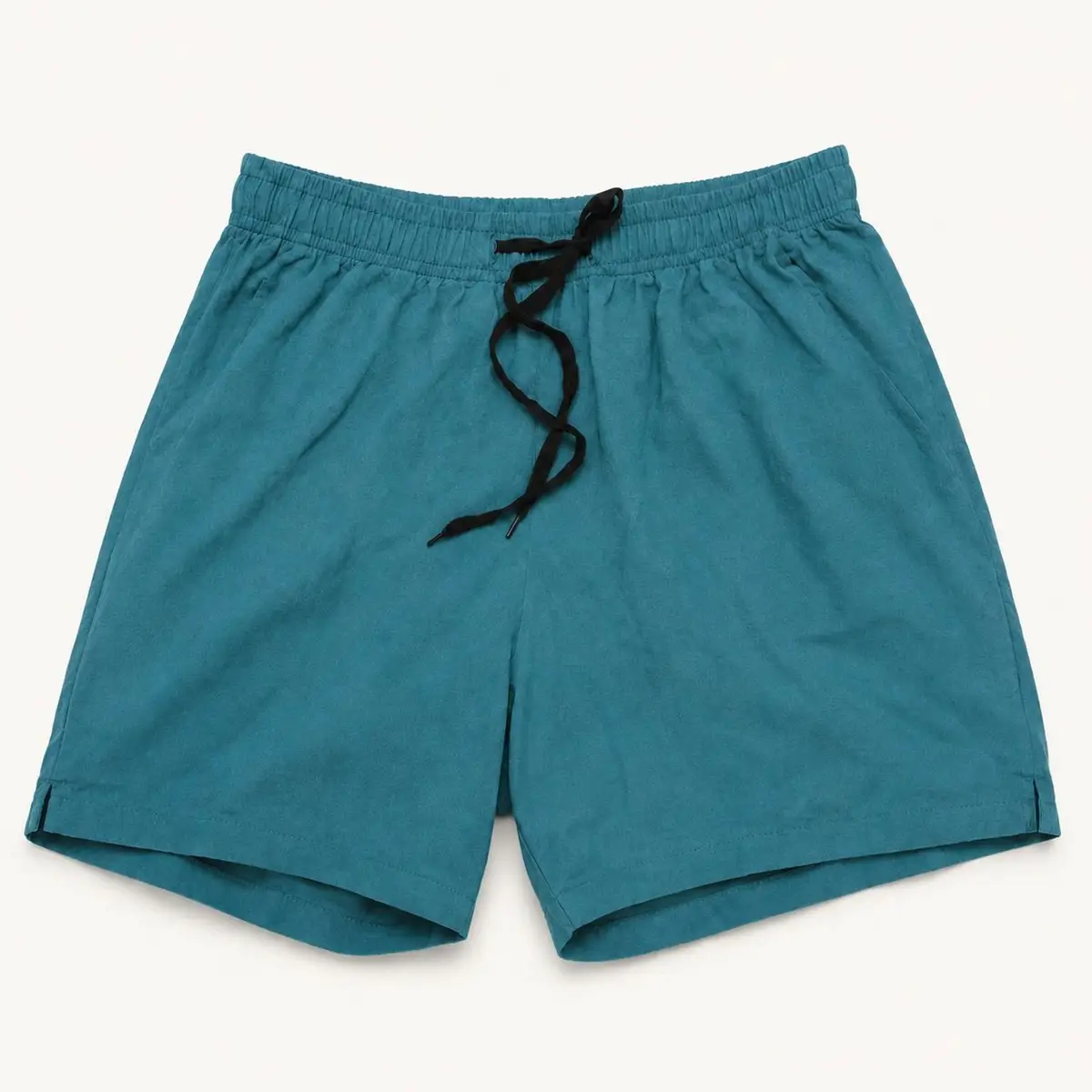 Teal Casual Drawstring Shorts