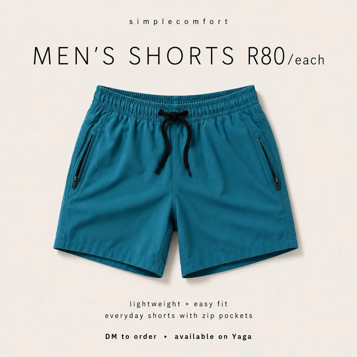 Simple Comfort Simple Comfort Men's Lightweight Everyday Shorts