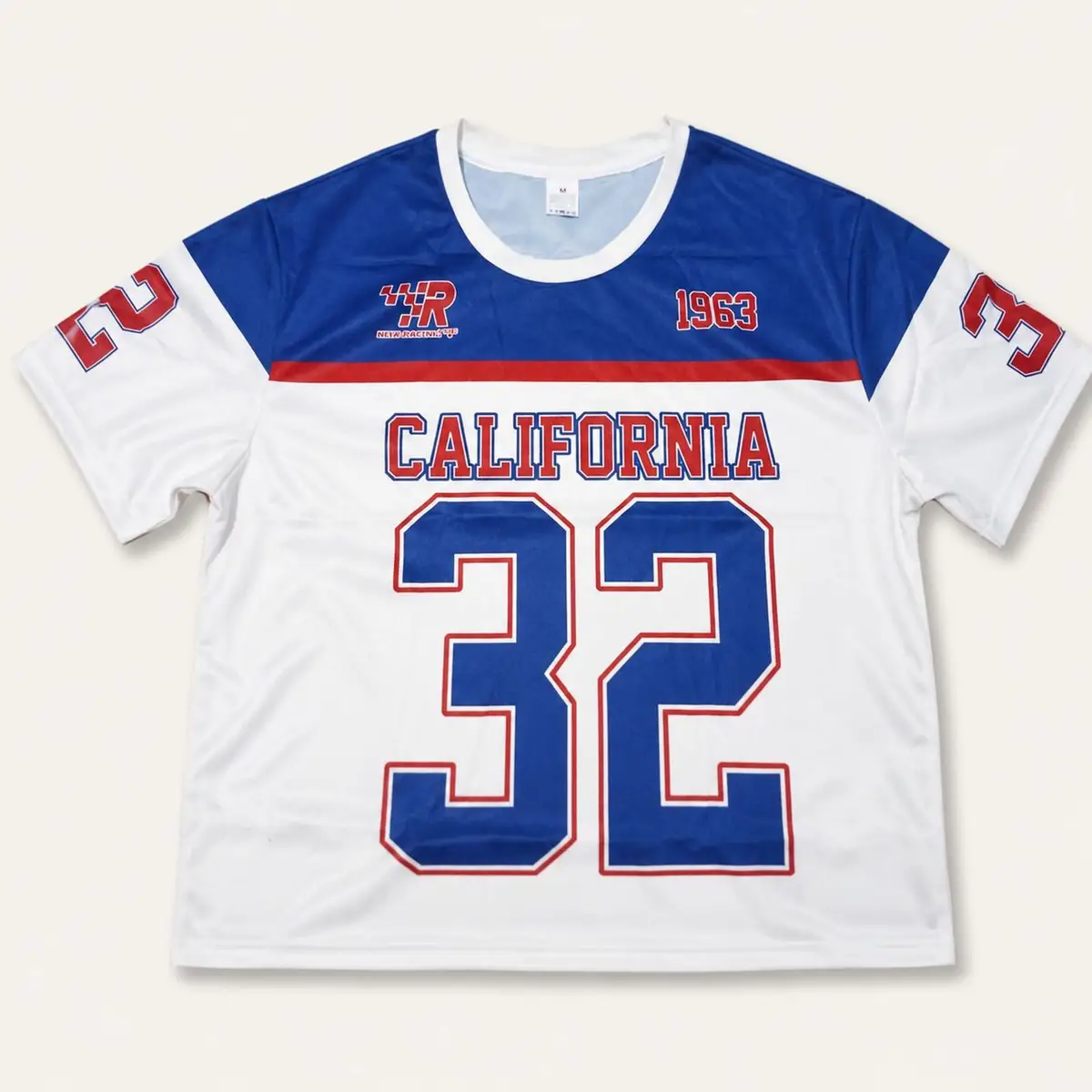 Blue White and Red Graphic Sports Jersey