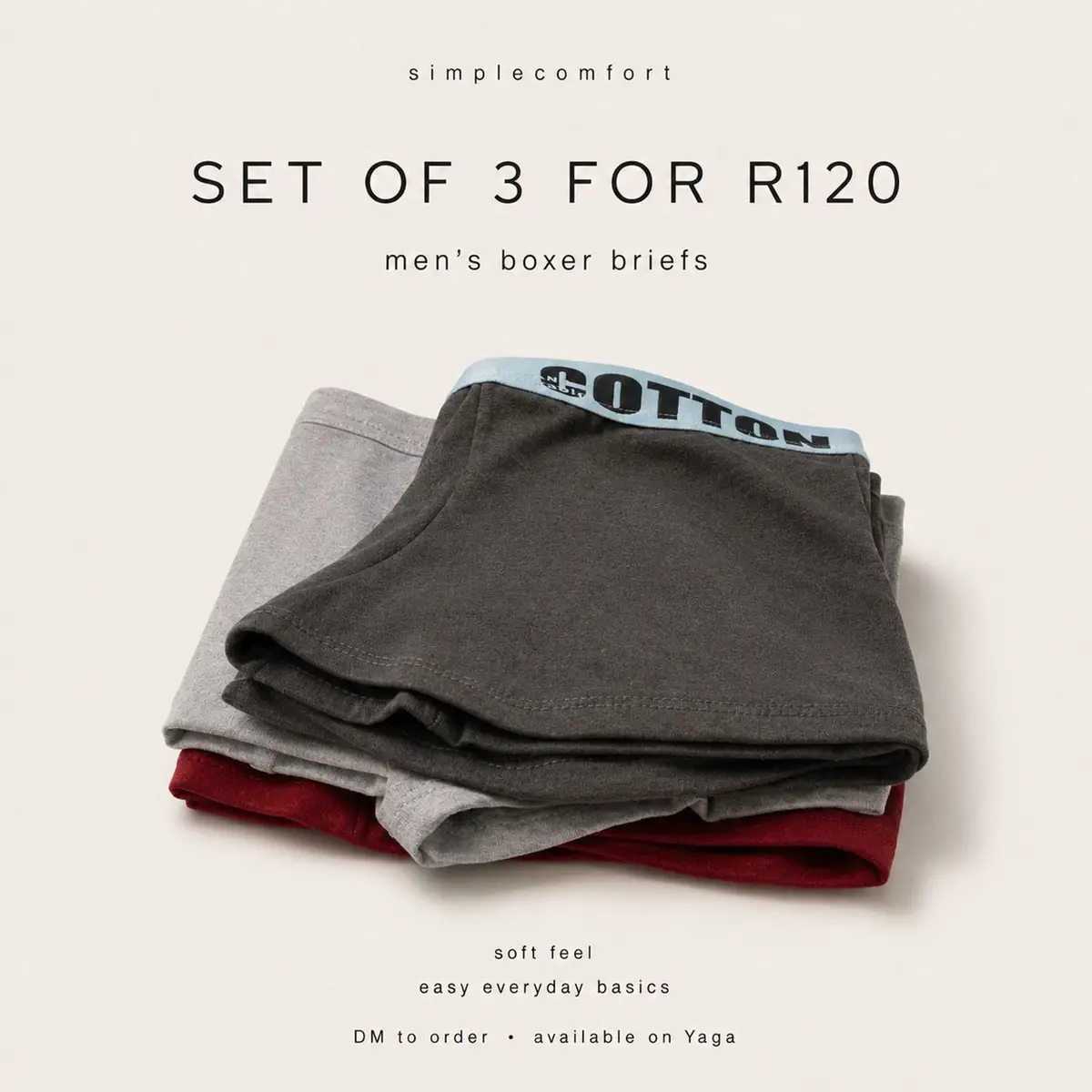 Cotton On Cotton On Men's Boxer Briefs 3-Pack