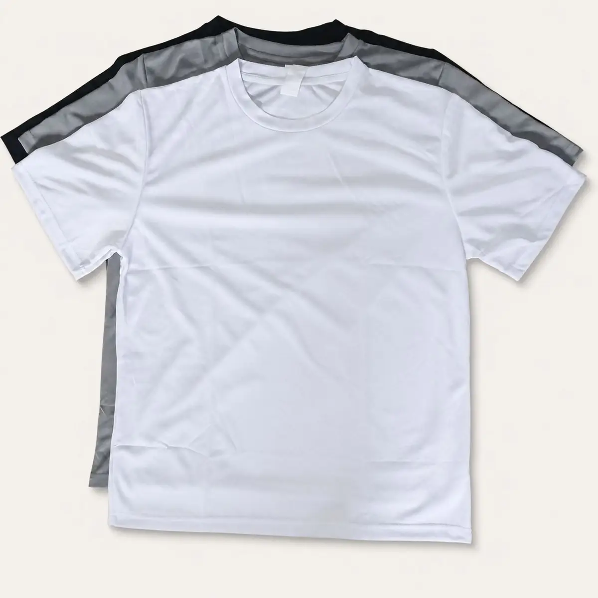 Generic White Athletic Mesh T-Shirt