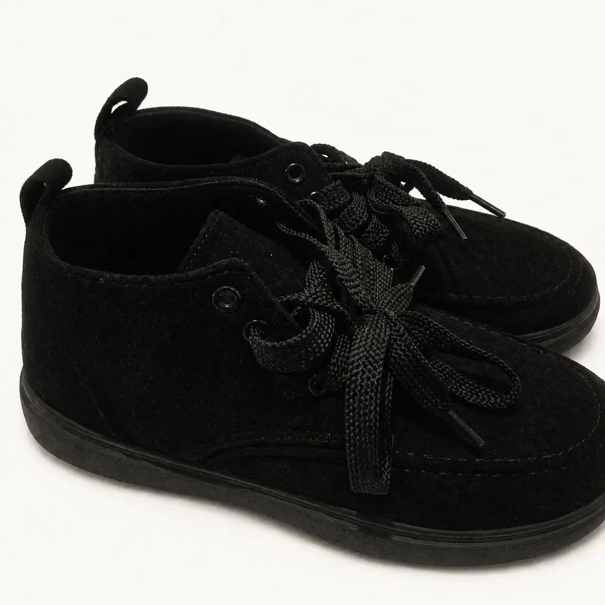 Simple Comfort Black Suede High Top Shoes