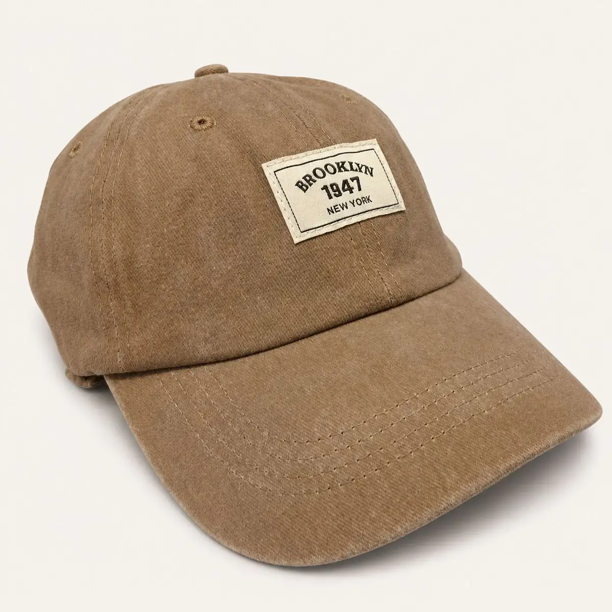 Generic Brown Brooklyn 1947 Washed Cotton Cap