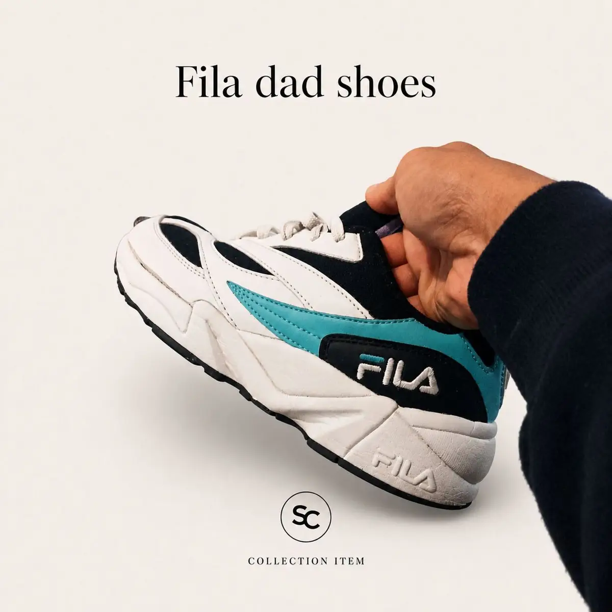 Fila Fila Chunky Dad Sneakers White Black Teal
