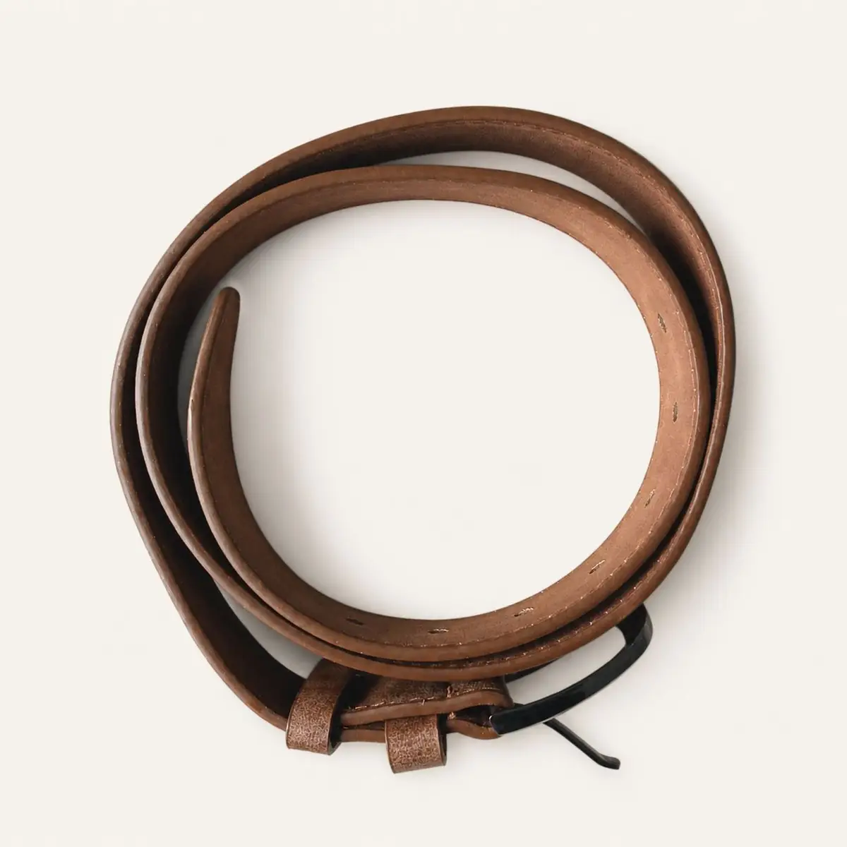 Classic Brown Textured Leather Belt