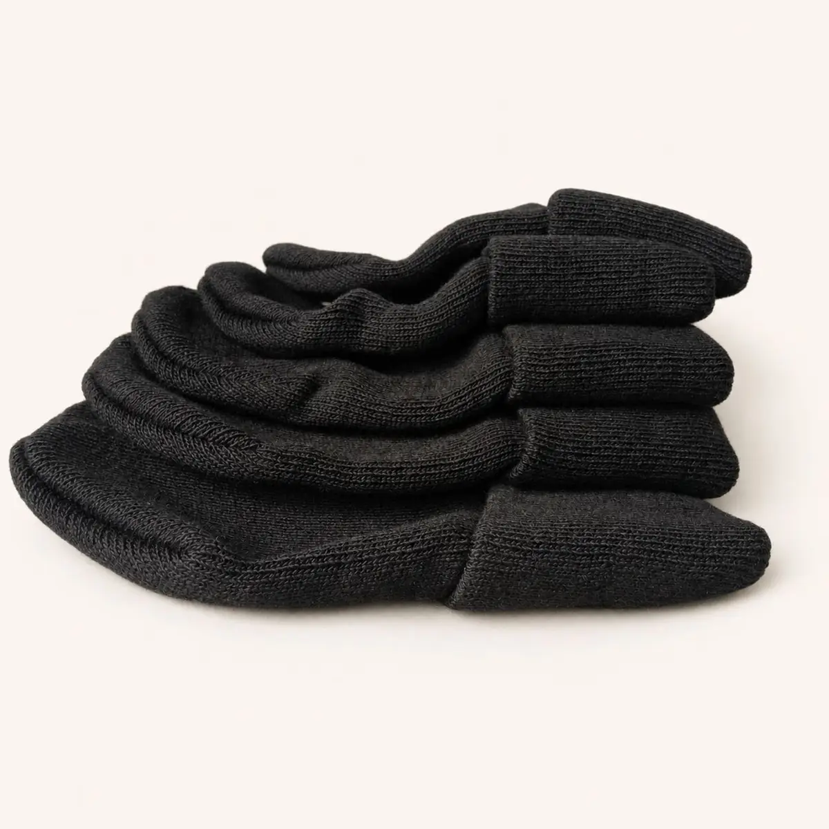 Dark Green Ribbed Knit Beanie