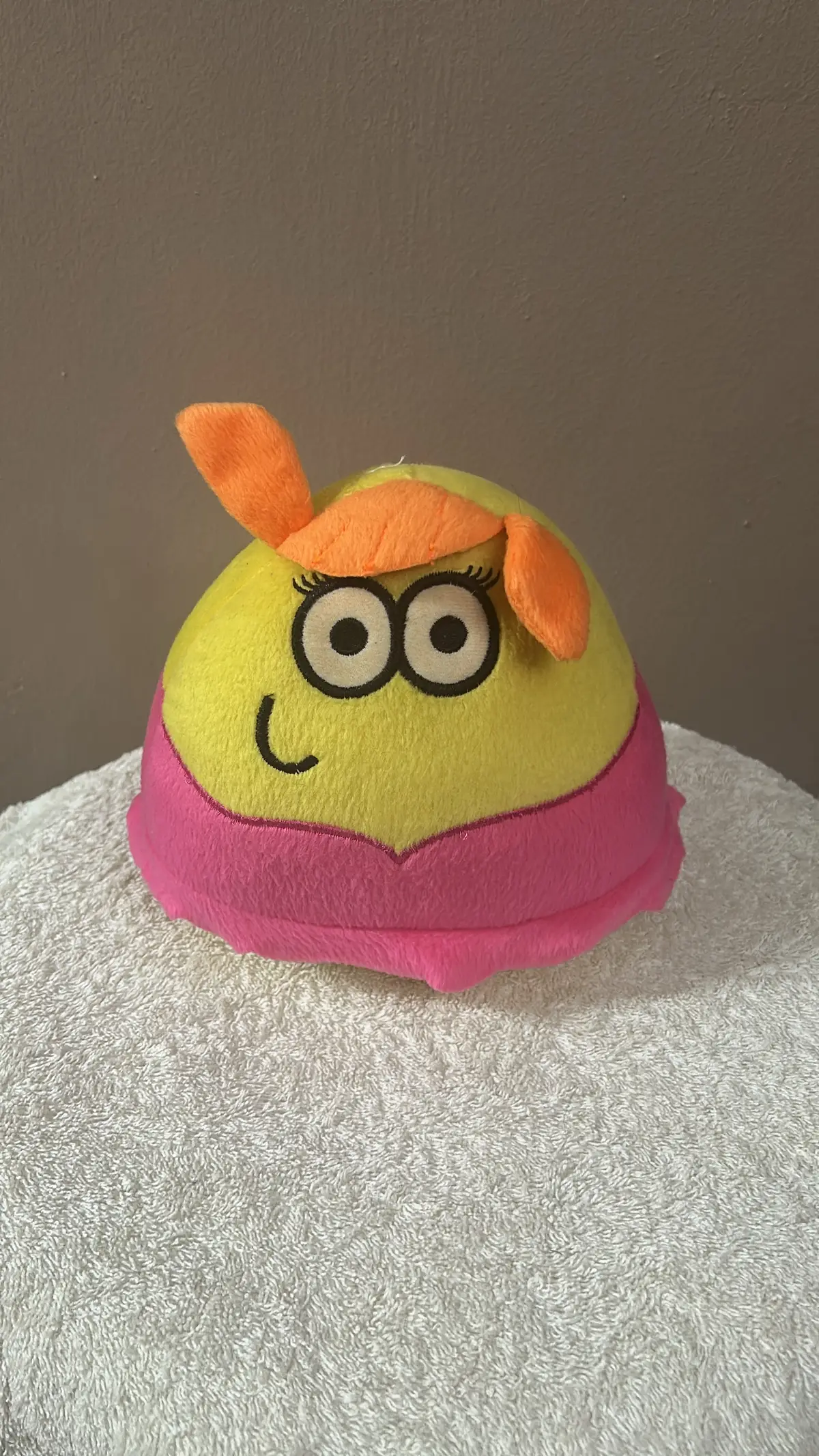 Yellow and Pink Character Plush Toy