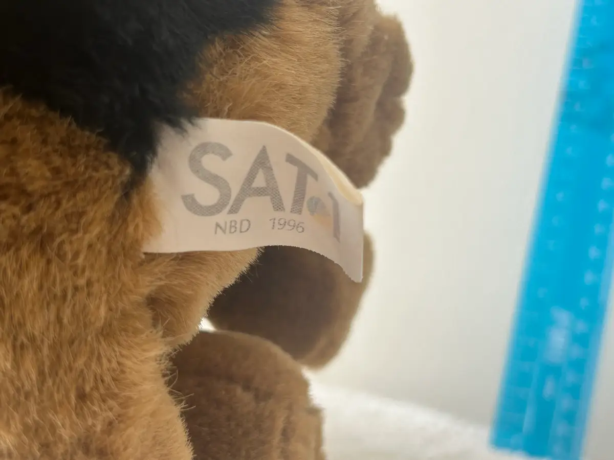 Vintage 1996 SAT.1 German Shepherd Plush Toy