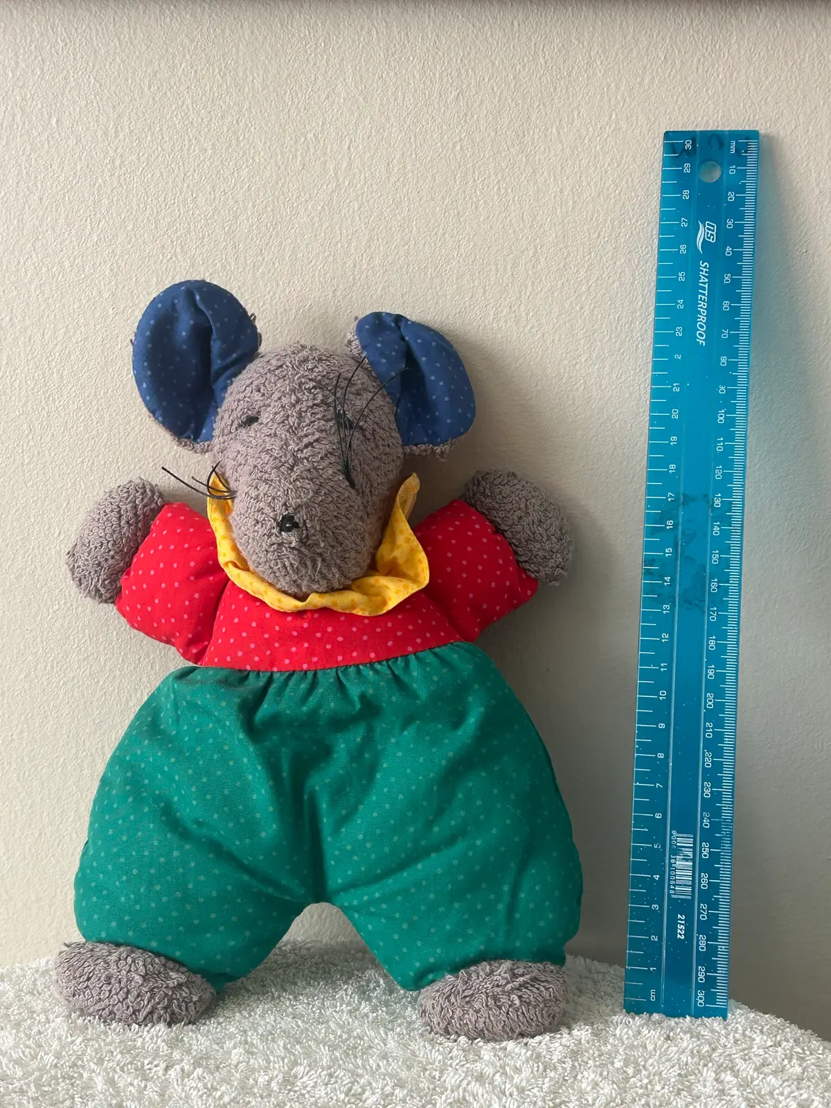 Vintage Handmade Plush Mouse Toy