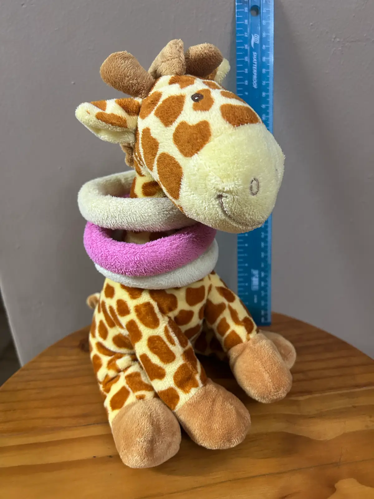 Chinda Plush Giraffe Toy with Stacking Rings