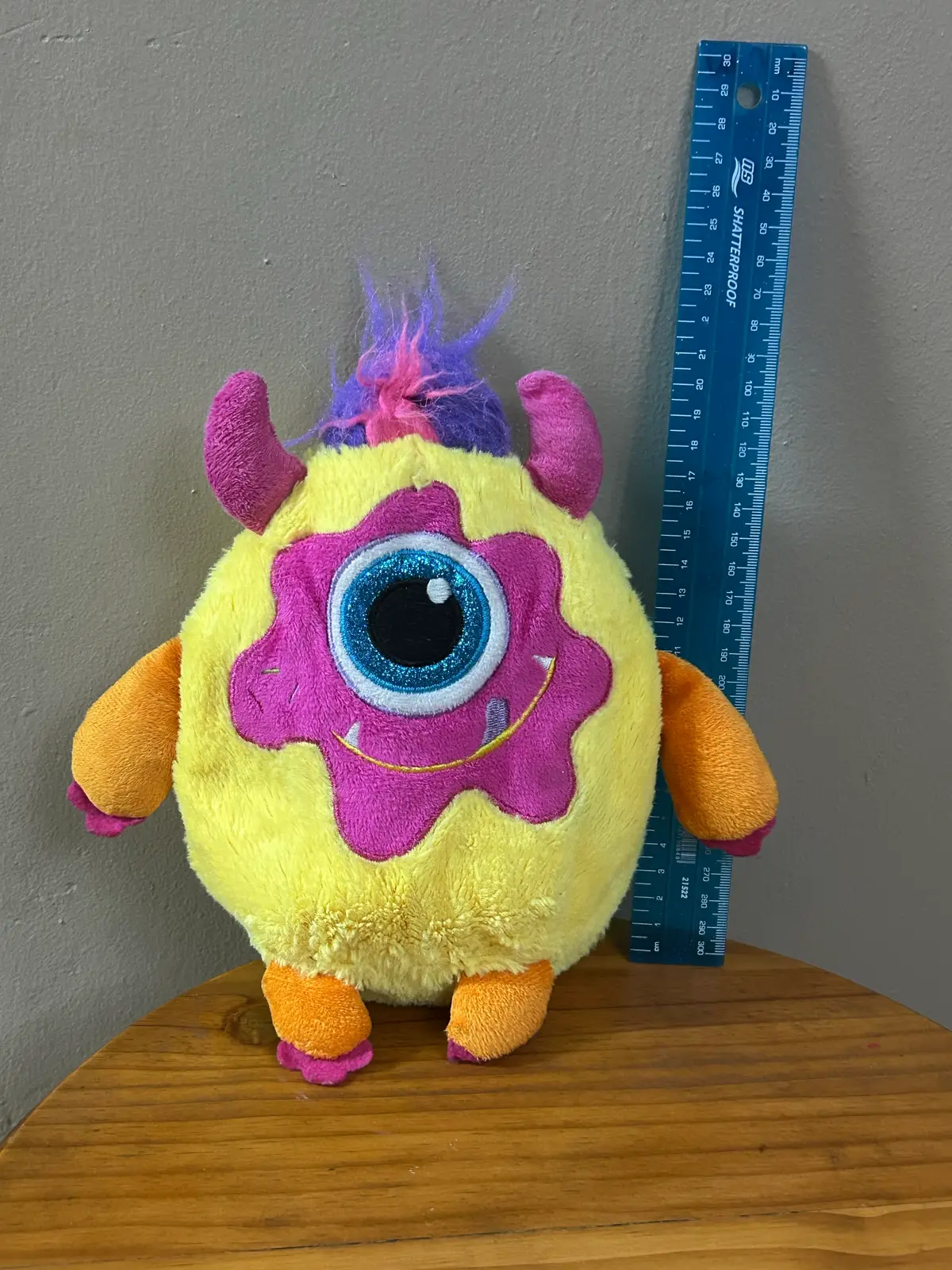 Yellow One-Eyed Monster Plush Toy