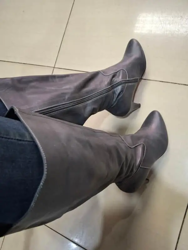 Leather boots