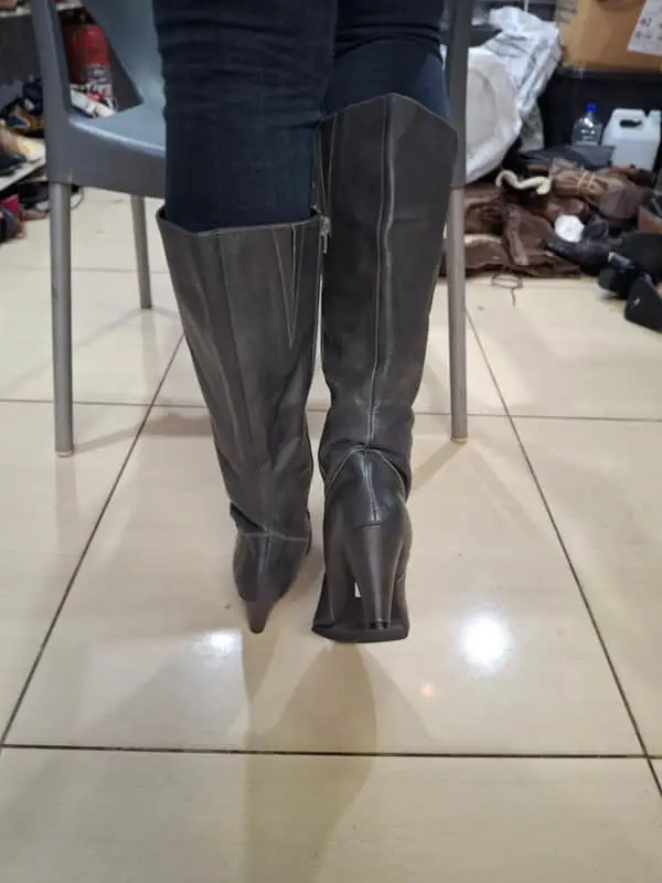 Leather boots