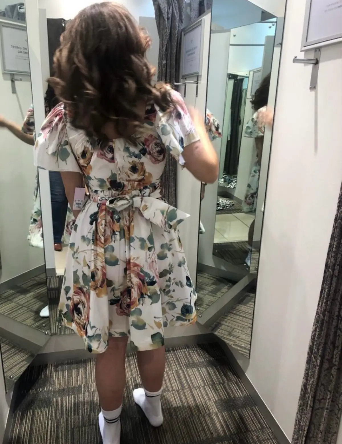 Truworths Truworths Floral A-Line Dress with Back Bow