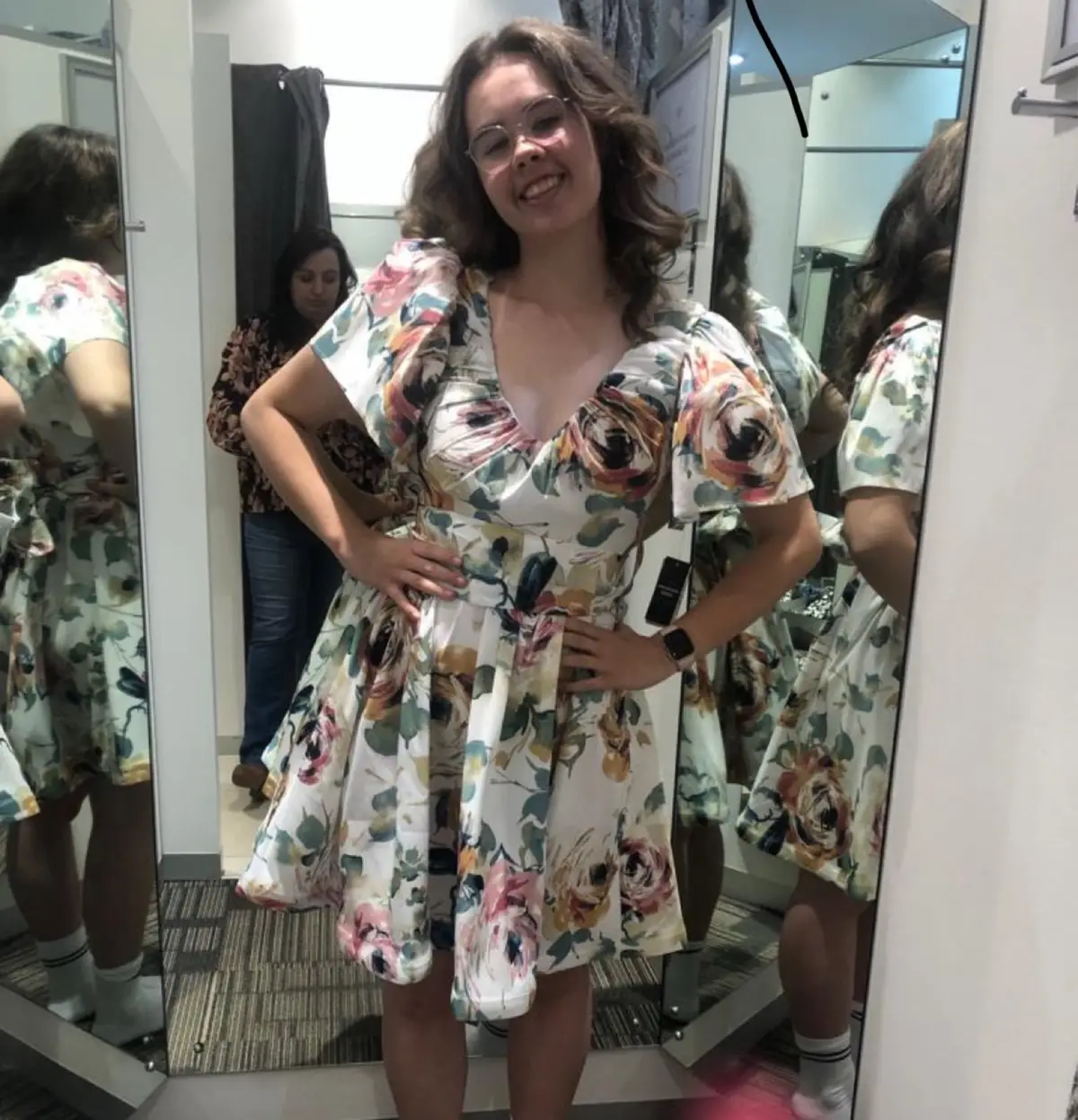 Truworths Floral A-Line Dress with Back Bow