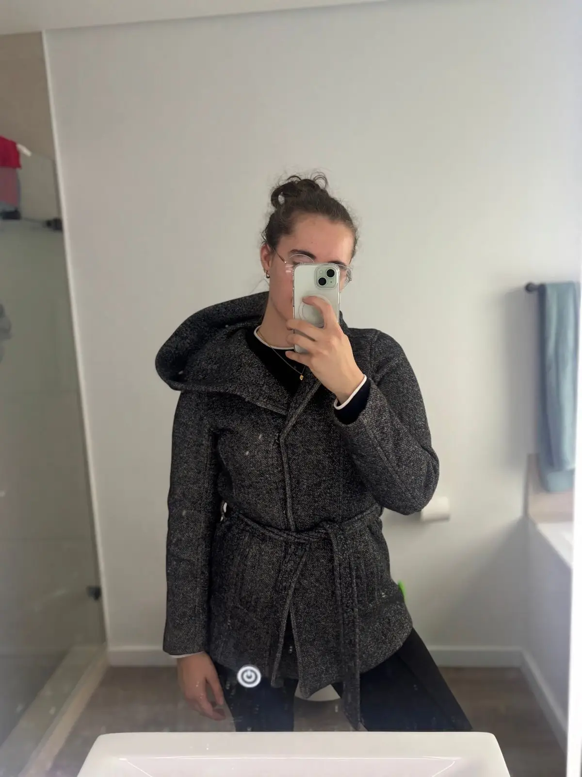 Woolworths Grey Textured Hooded Coat