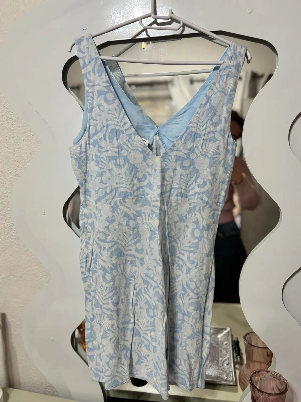 Cotton On Light Blue Floral Sleeveless Dress