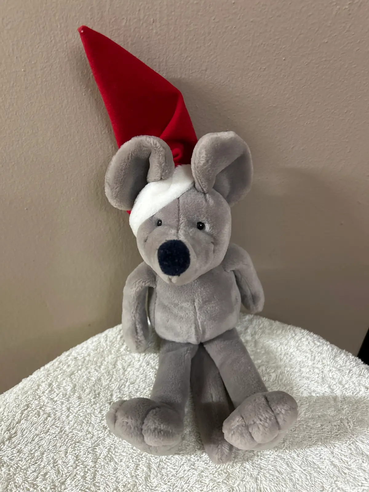Grey Plush Mouse Stuffed Toy