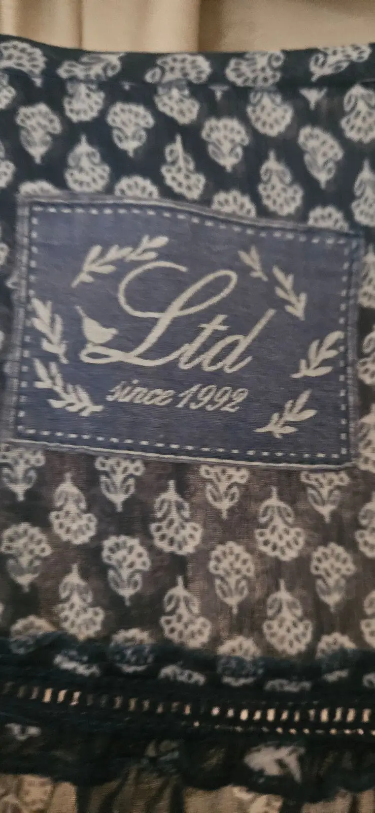 Truworths LTD Navy Patterned Sleeveless Chiffon Blouse