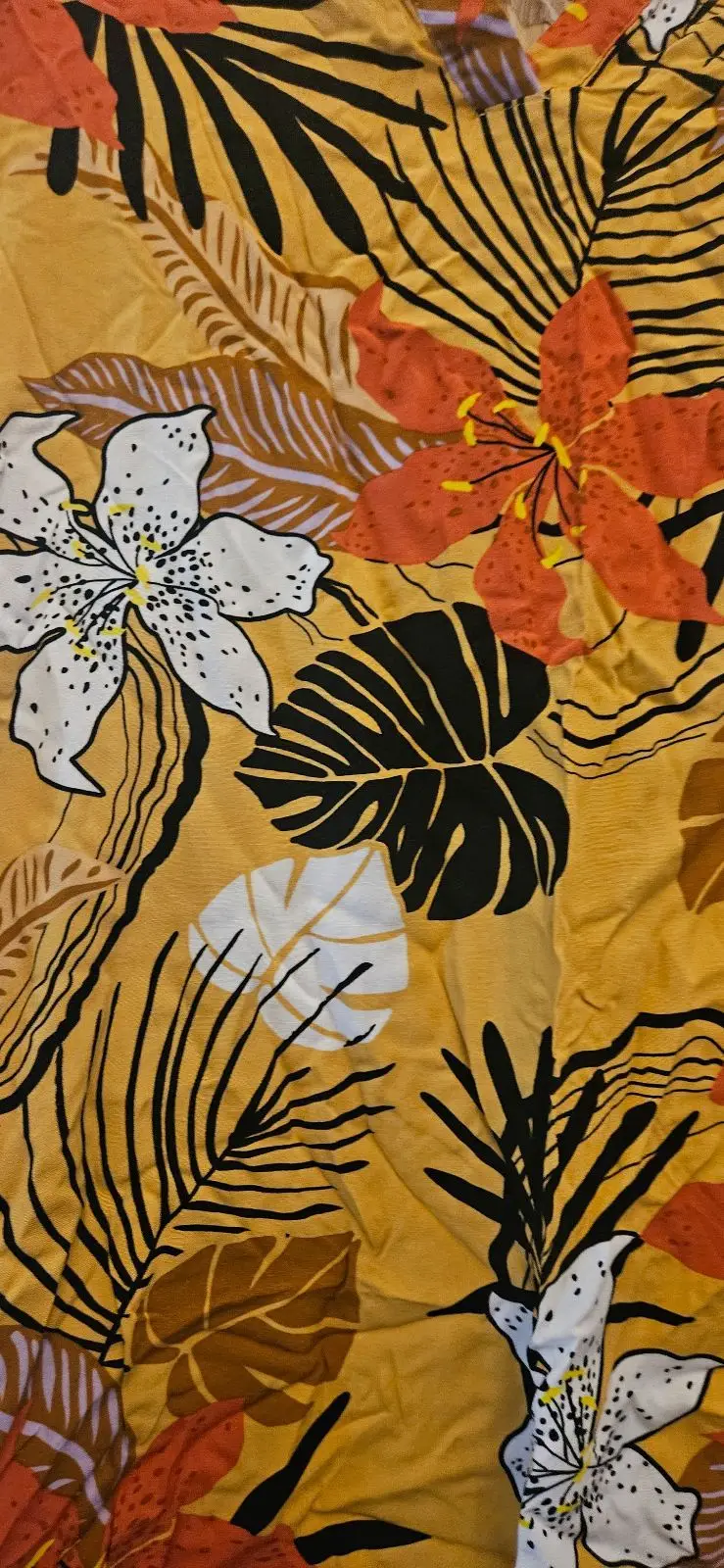 Edgars Yellow Tropical Floral Print Dress