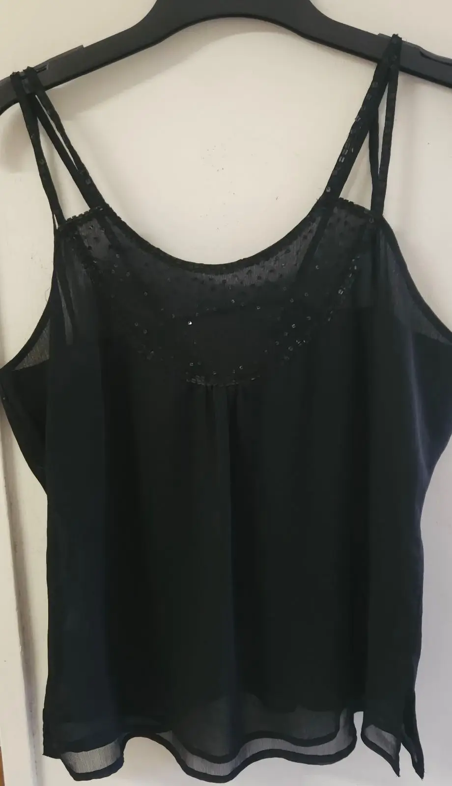 Woolworths Black Sequin Detail Camisole Top