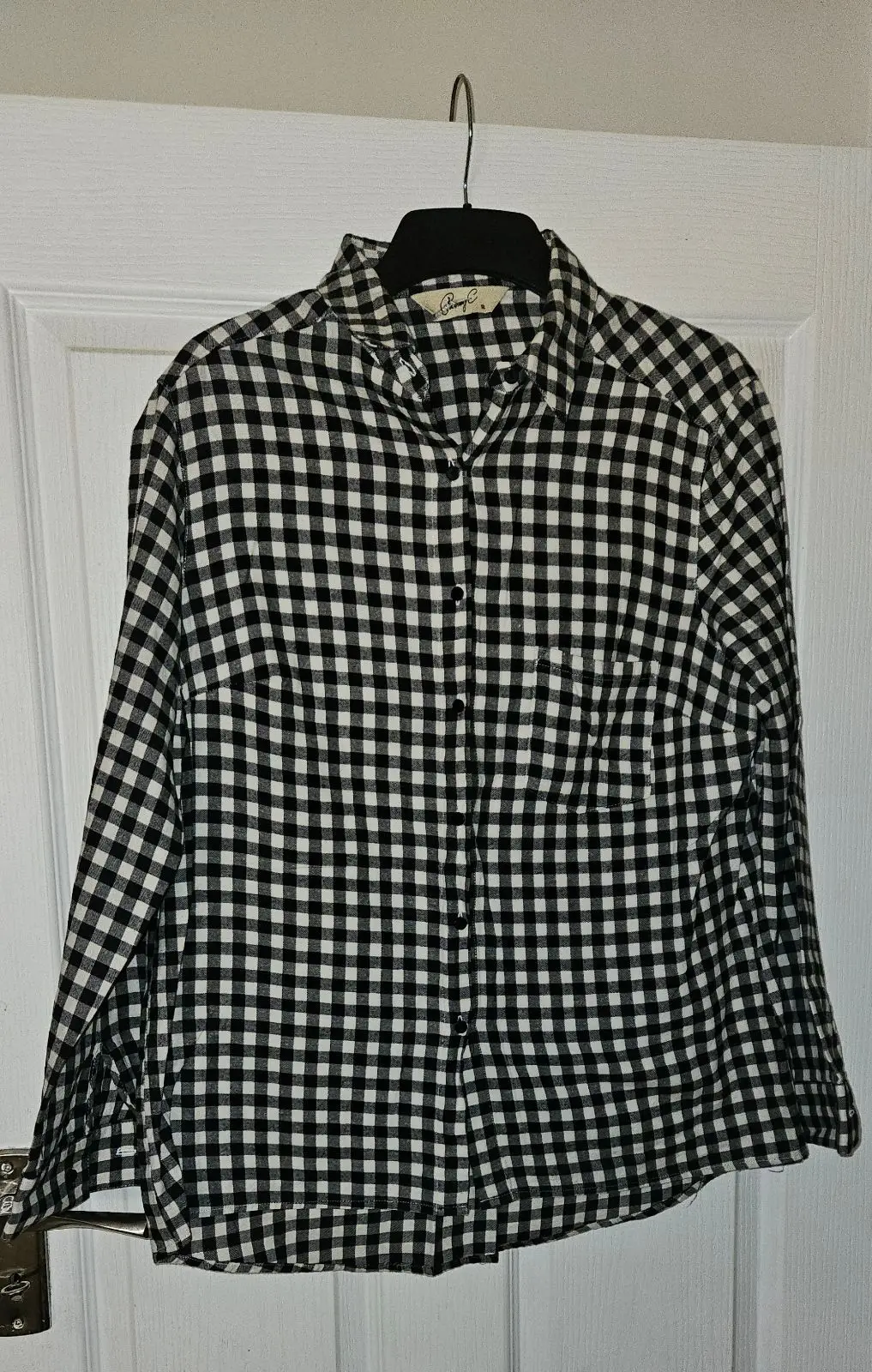 Edgars Penny C Black and White Gingham Shirt