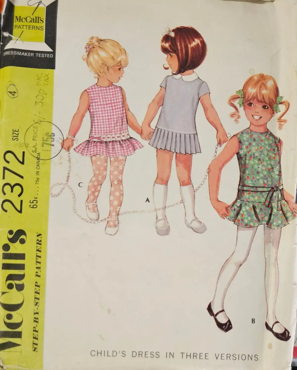 McCall's Vintage McCall's 2372 Child's Dress Sewing Pattern Size 4