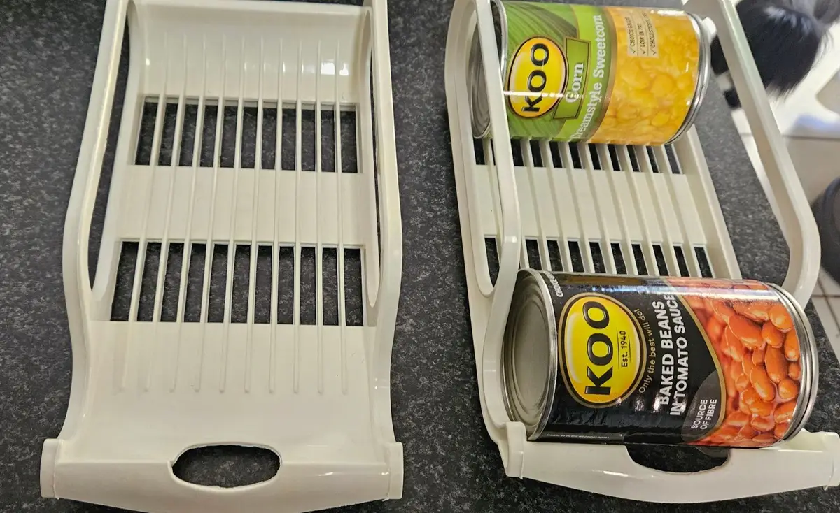 Generic Stackable Plastic Can Organizer Racks - Set of 2