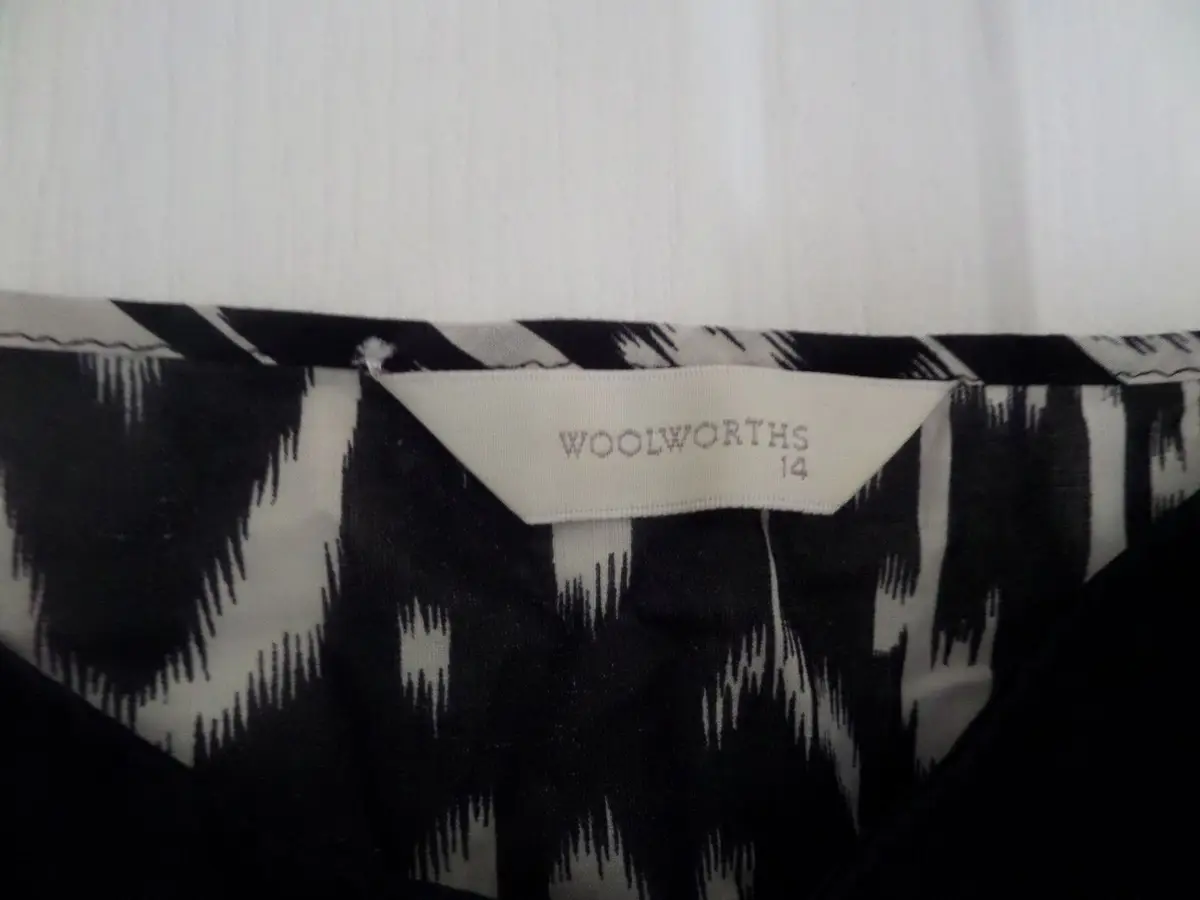 Woolworths Black and White Patterned Camisole Top