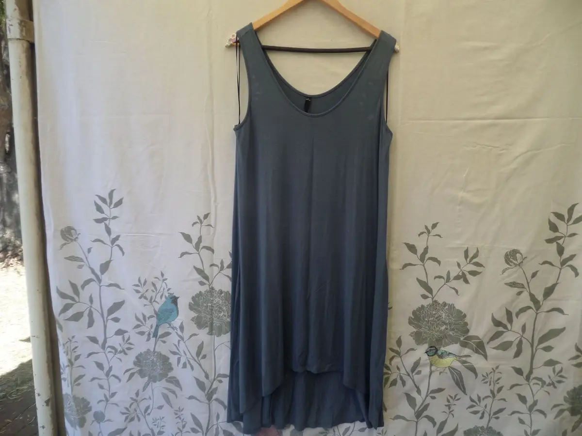 Woolworths Sleeveless Grey-Blue High-Low Dress