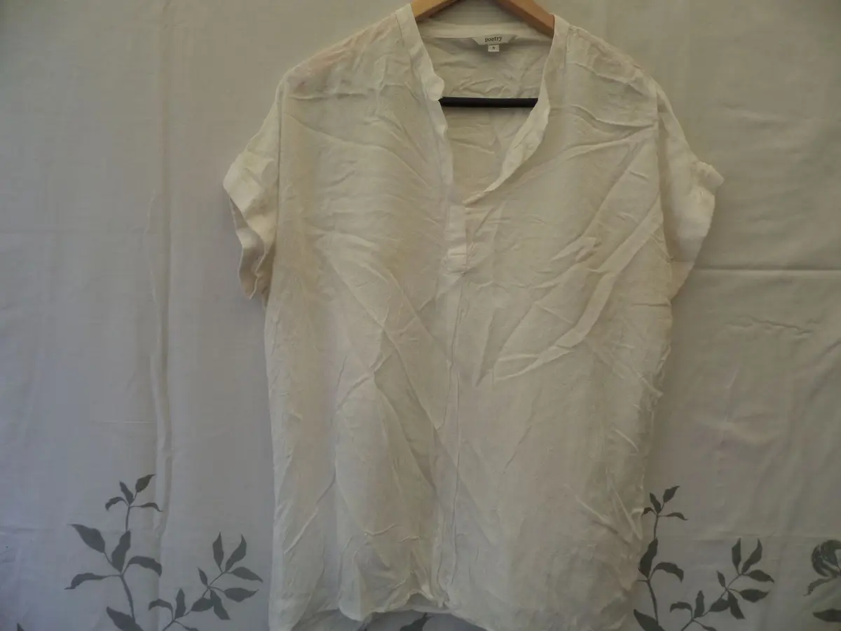 Poetry White Short Sleeve Blouse