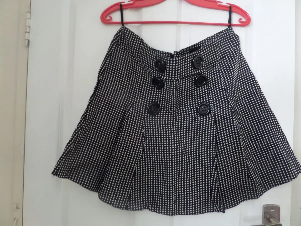 Foschini Polka Dot Pleated Mini Skirt