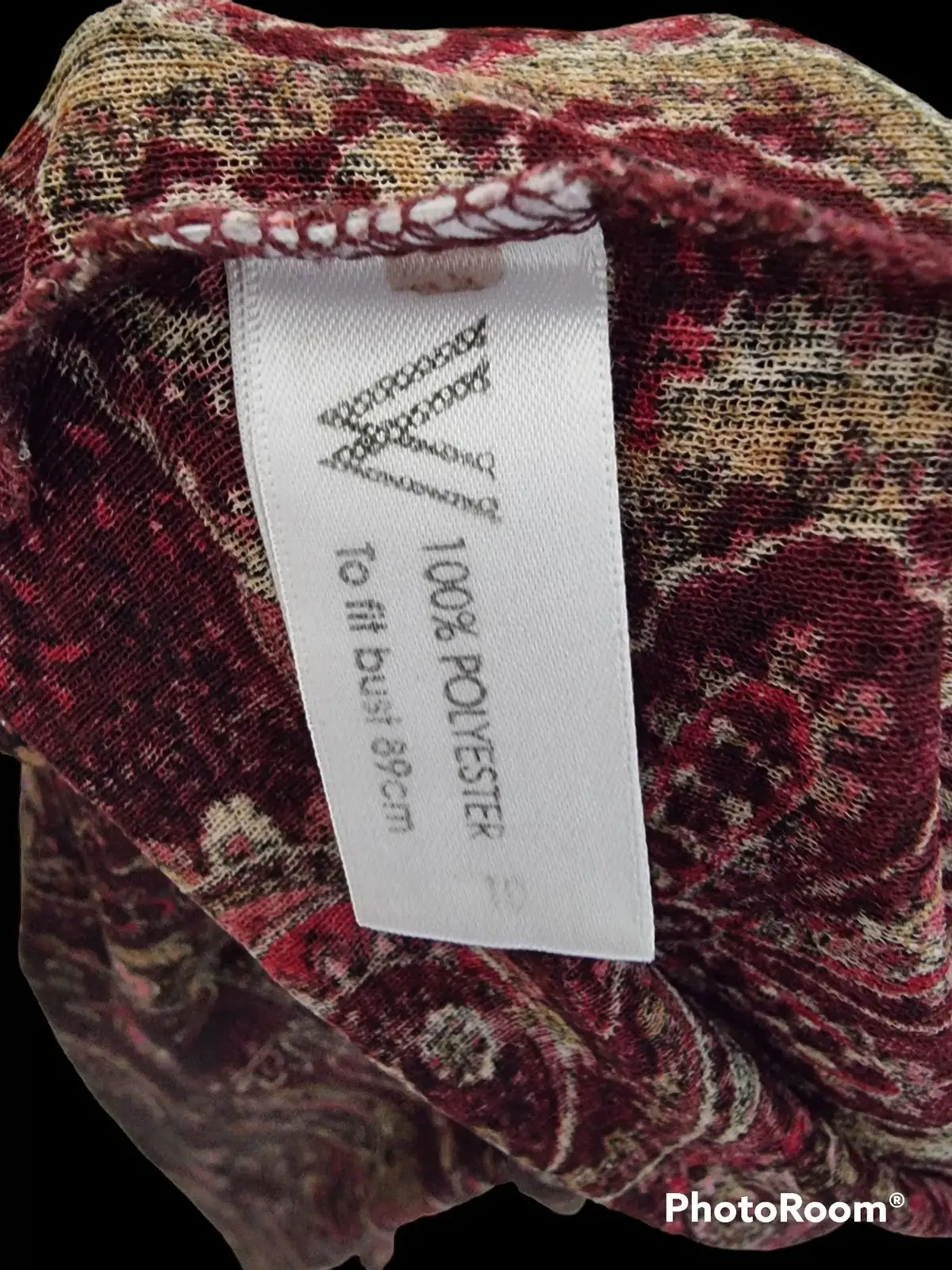 Woolworths Burgundy Paisley Long Sleeve Top