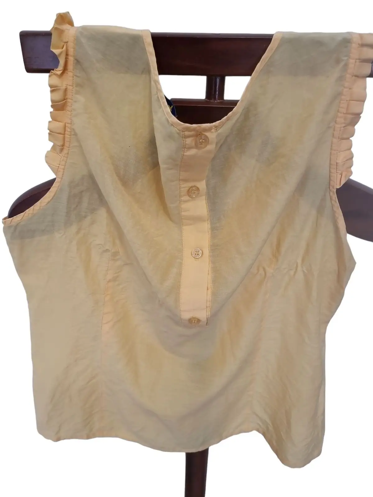 Woolworths Yellow Sleeveless Ruffle Blouse