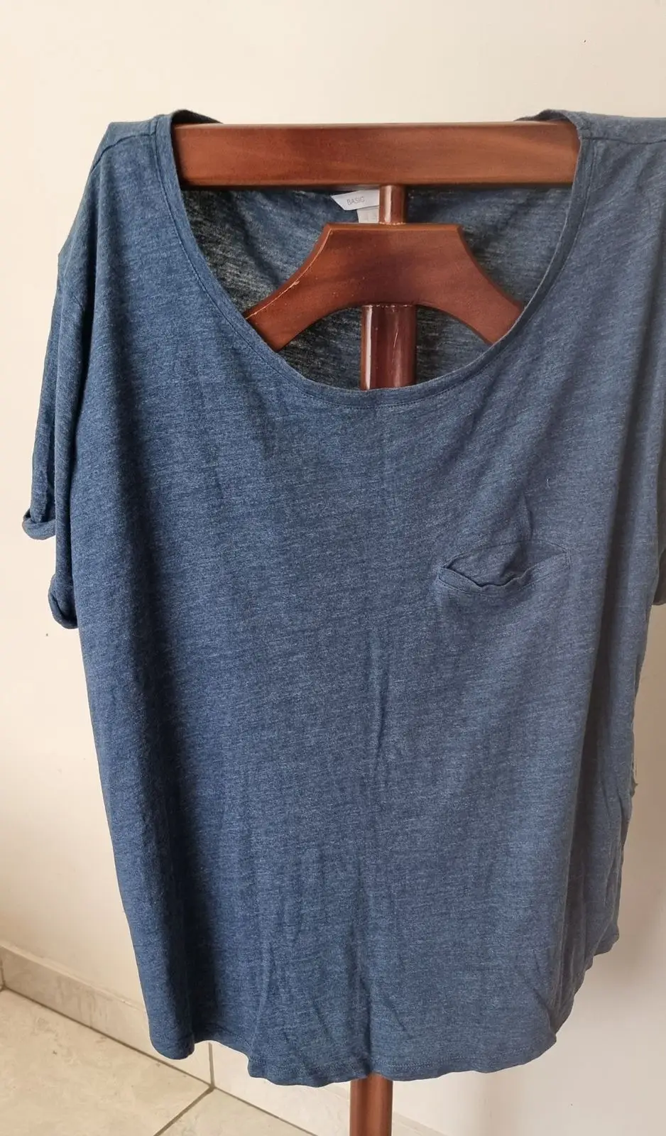 H&M H&M Basic Blue Pocket T-Shirt