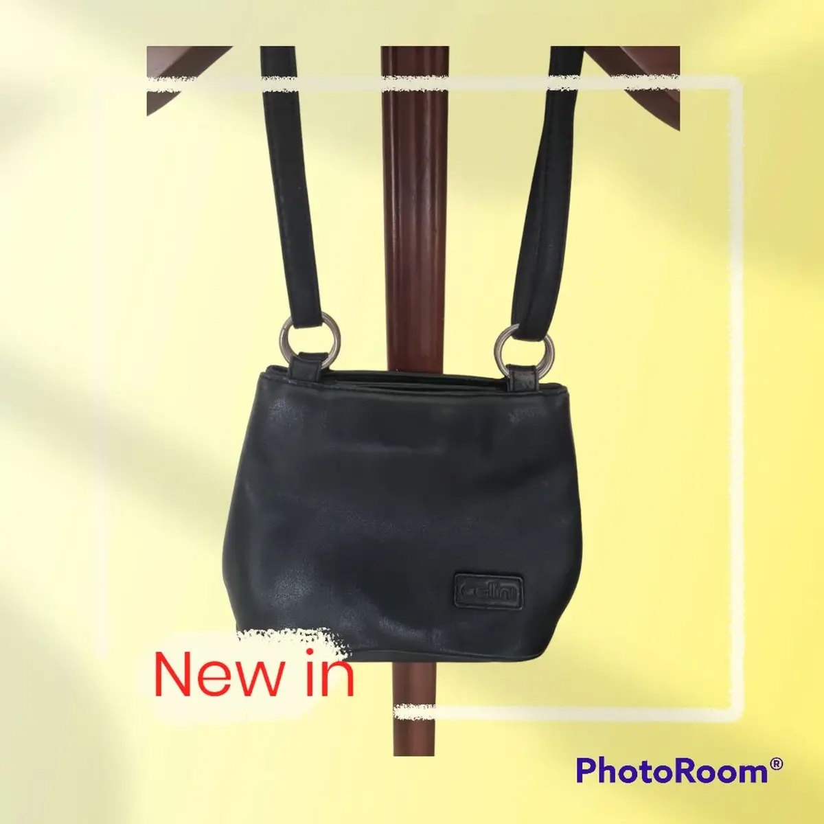 Cellini Cellini Black Leather Shoulder Bag