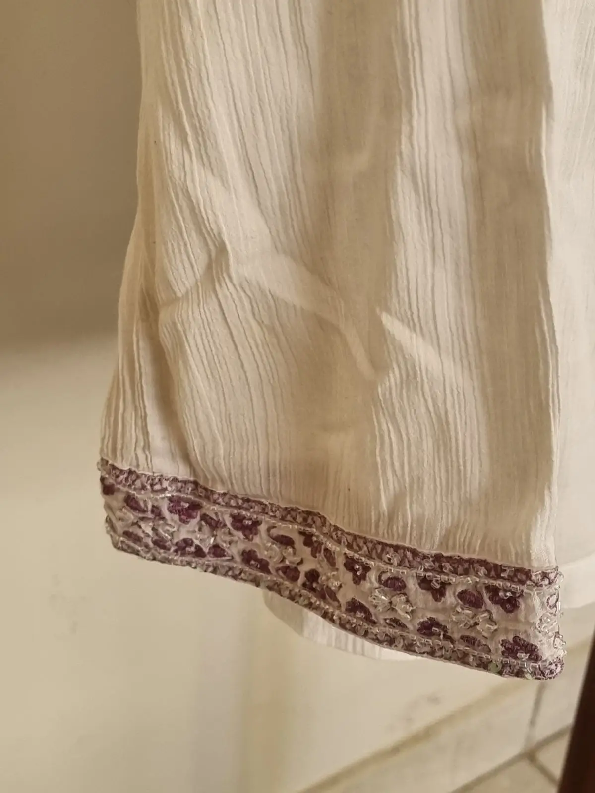 Monsoon White Embroidered Square Neck Blouse