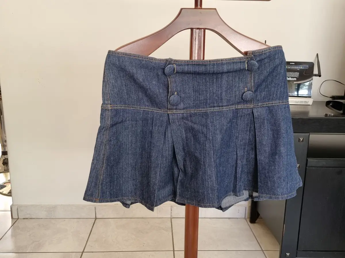 Foschini Foschini Pleated Denim Mini Skirt