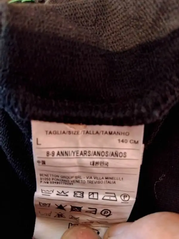 Benetton Boys black Hoodie
