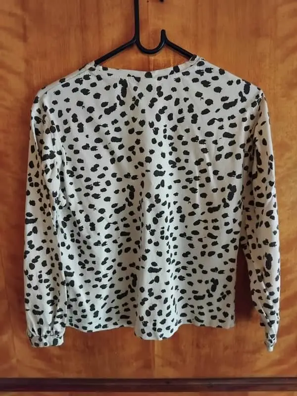 Zara girls white leopard print long sleeve t shirt