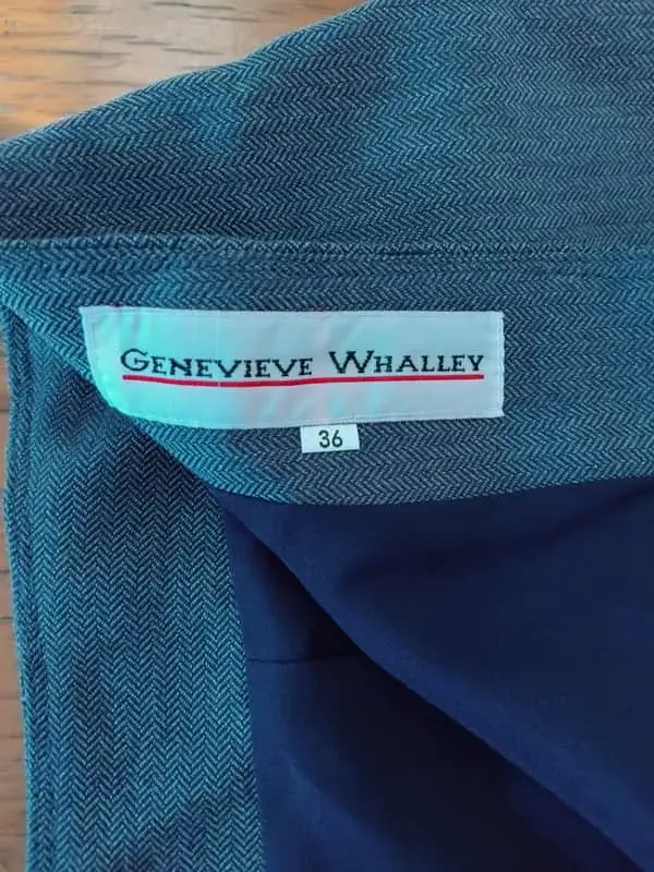 Genevieve Whalley blue Grey skirt