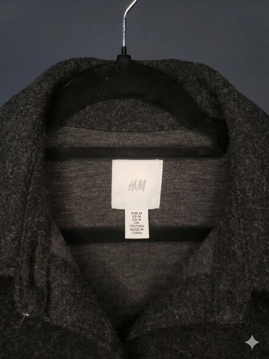 H&M Dark Grey Button-Up Shacket