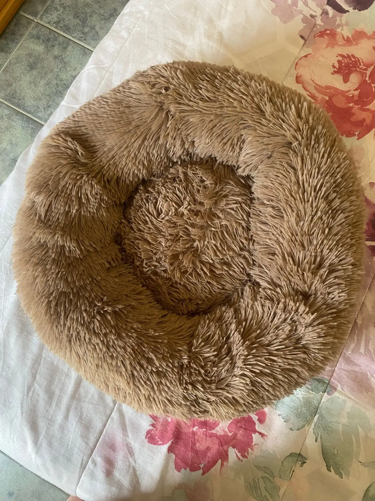 Generic Fluffy Round Plush Pet Bed