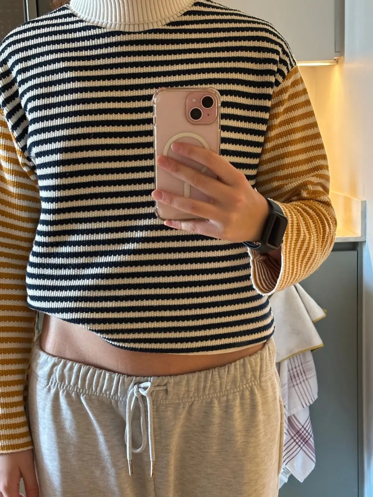 Zara Striped Knit Turtleneck Sweater