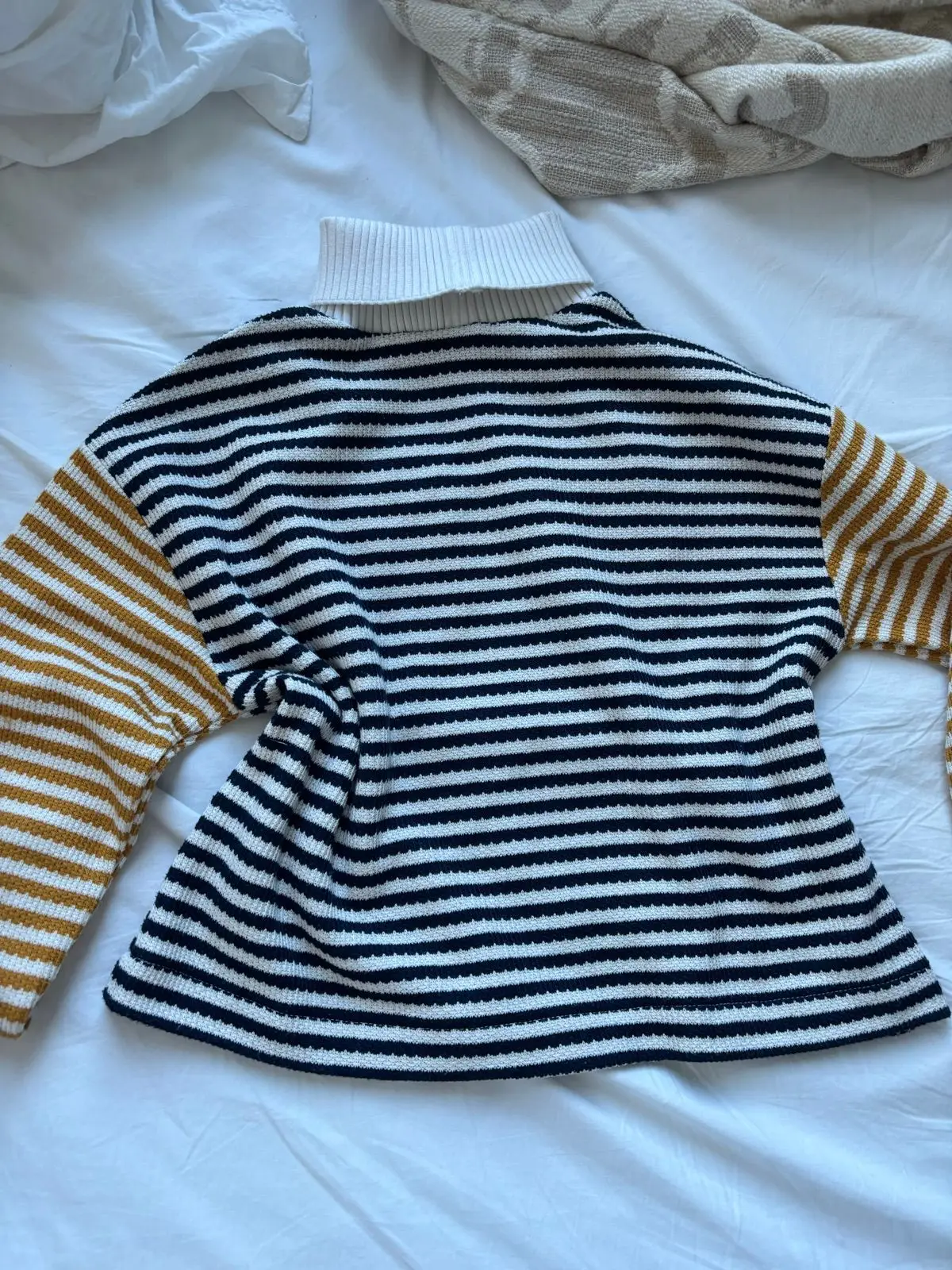Zara Striped Knit Turtleneck Sweater